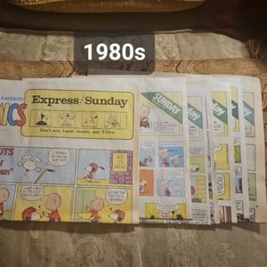 1980s Old Comicstrips Sun Sections FEATURING PEANUTS exc cond
